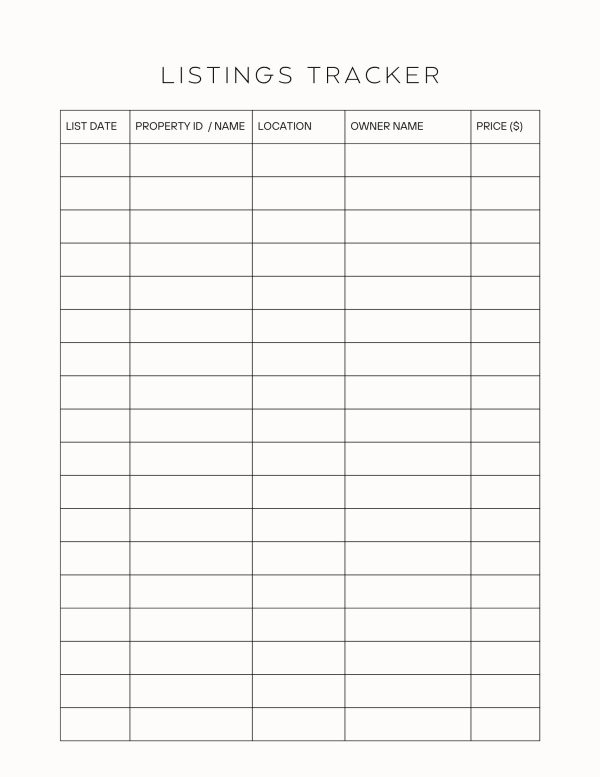 Floral (3rd Quarter) Real Estate Planner 2025