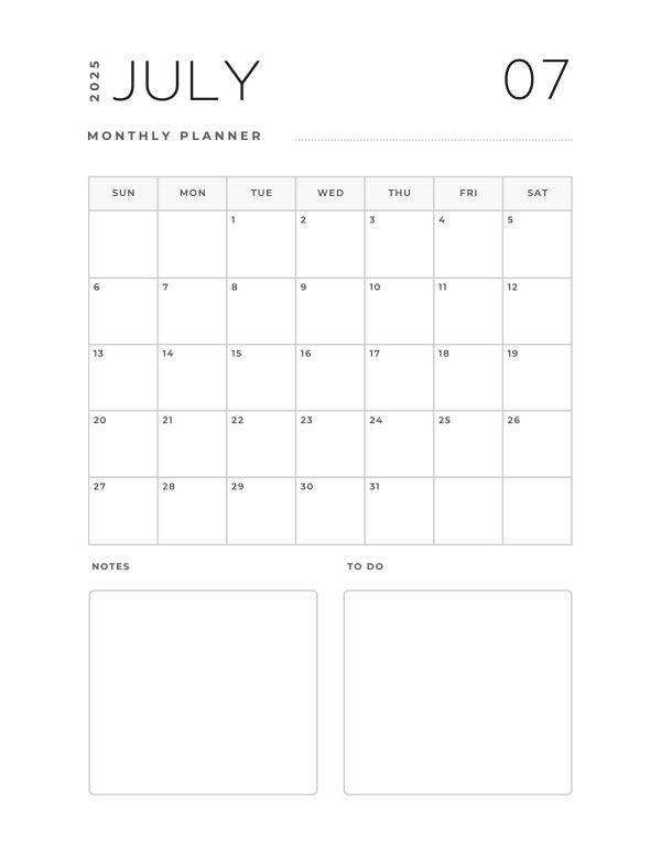 Floral (3rd Quarter) Real Estate Planner 2025