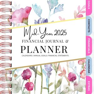 Pink Floral Mid-Year 2025 Digital Planner