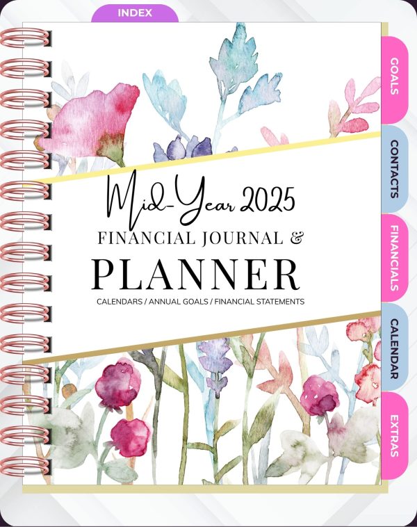 Pink Floral Mid-Year 2025 Digital Planner